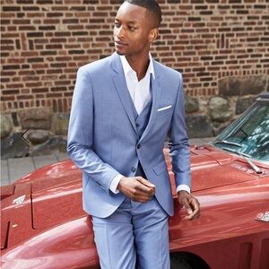 NWT The Kooples Micro Blue Wool Suit Jacket Blazer Size FR 46 US 36 $578